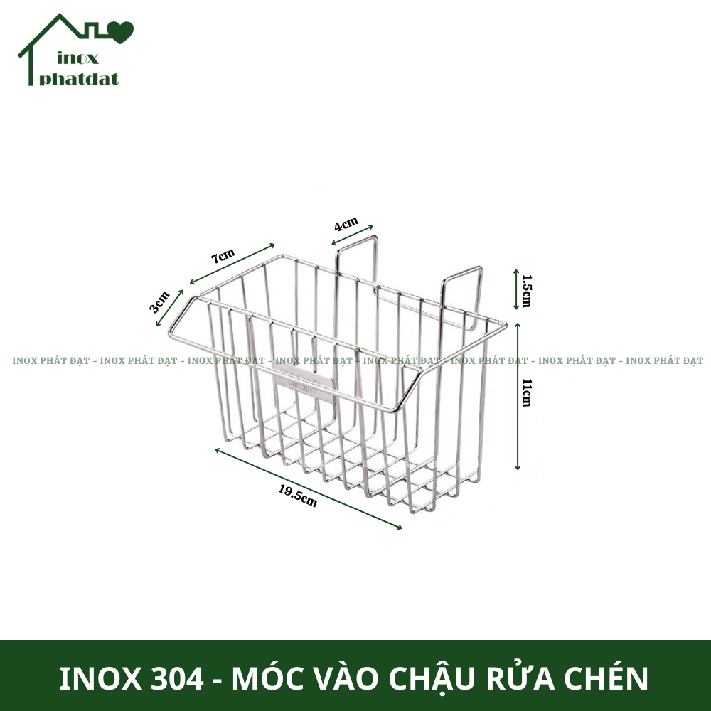 Rổ để chai nước rửa chén Inox 304 PHÁT ĐẠT, giá đựng đồ rửa chén (SP100)