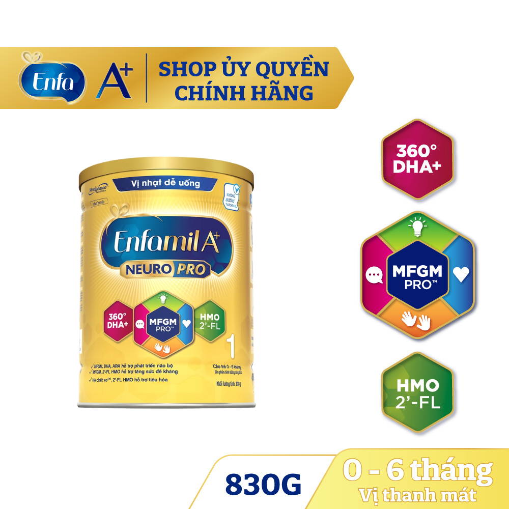 Sữa bột Enfamil A+ HMO số 1 (830g)