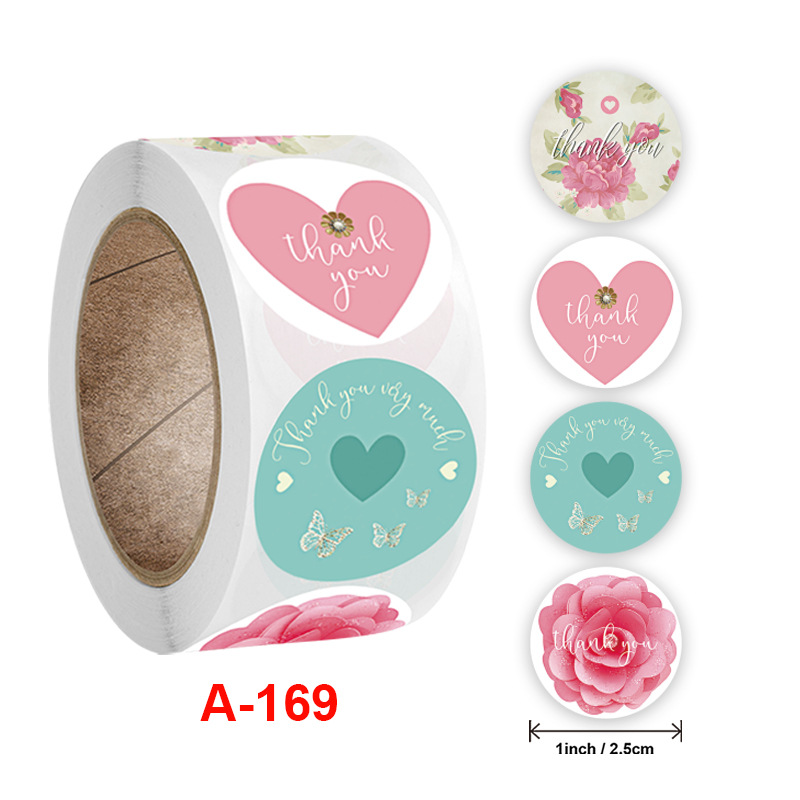 Cuộn 500 tem Sticker in màu tự dính 2.5cm