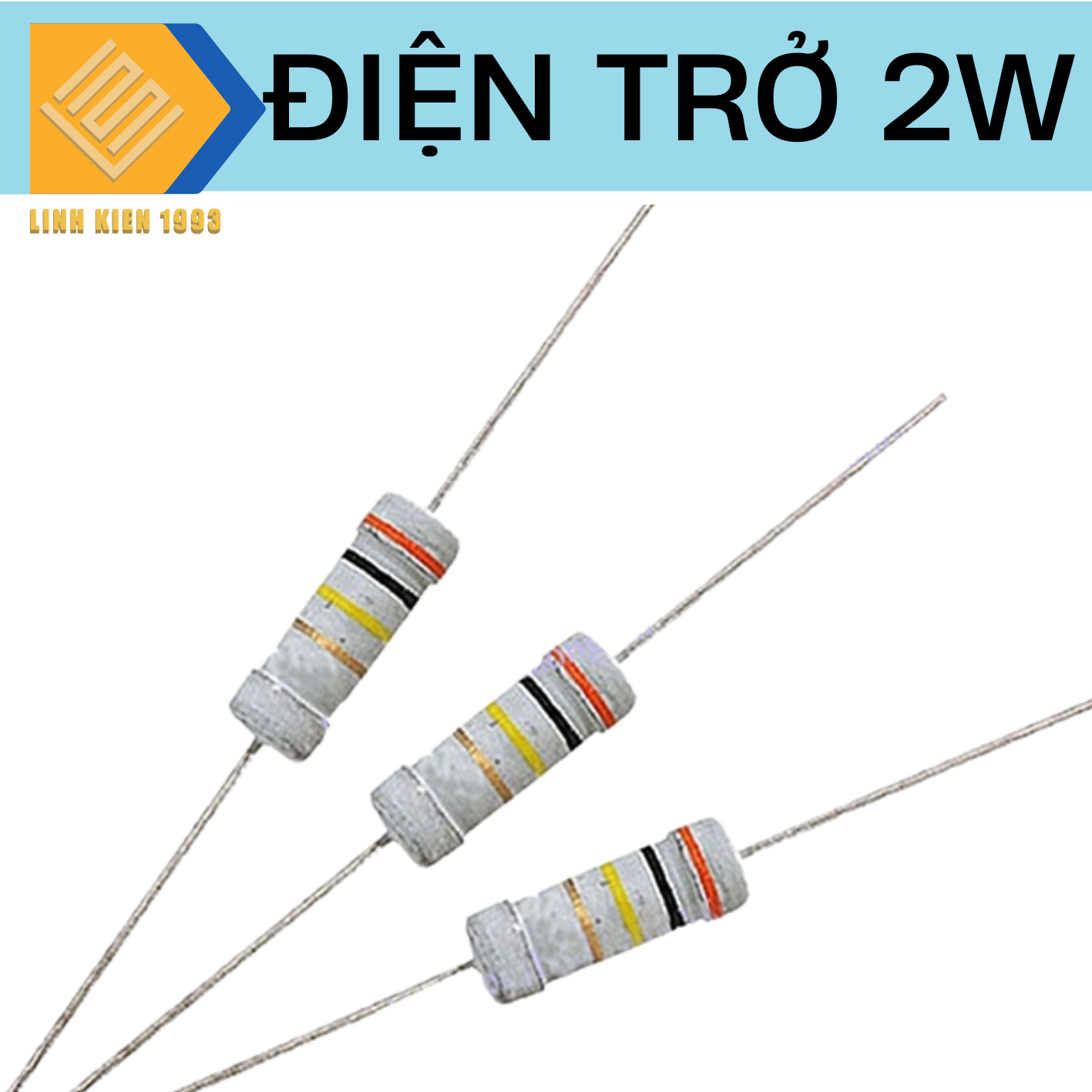 (5 con) - Điện Trở 68 Ohm 2W 5% 4 Vòng Màu