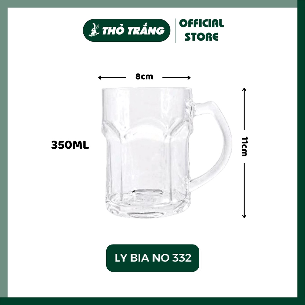 Ly bia ly trà đá nhựa trong Acrylic cao cấp có tay cầm Fataco Việt Nam