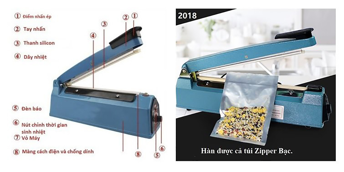 Máy Hàn Miệng Túi Dập Tay PFS200MM