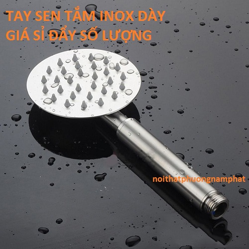 [HCM][GIÁ HỦY DIỆT] Tay Sen Tắm Vòi Hoa Sen INOX 304 TS22 KHÔNG DÂY TAY SEN INOX TRÒN