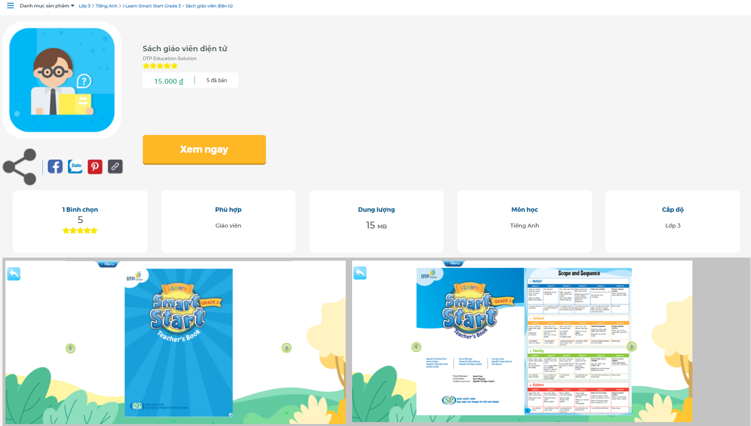 [E-BOOK] i-Learn Smart Start Grade 3 Sách giáo viên điện tử