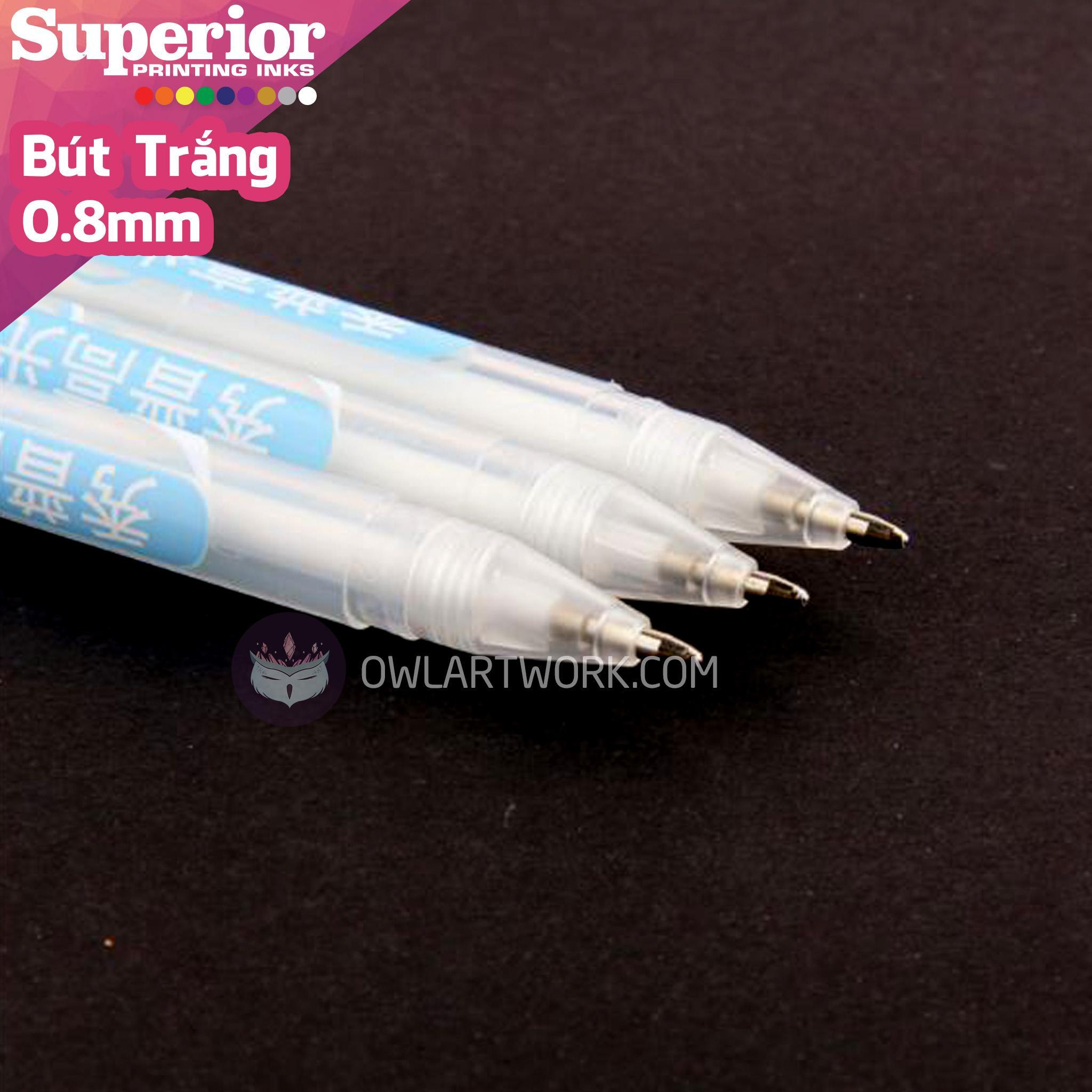 [HCM]Bút Trắng Gel Superior Ngòi 0.8mm