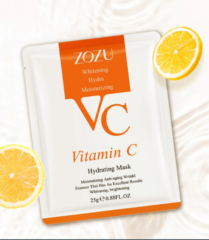 1 miếng mặt nạ vitamin C cô đặc ZOZU dưỡng ẩm và làm trắng da. Điều chỉnh da mặt trở nên trắng sáng trong suốt mịn màng mềm mại ẩm và giảm nếp nhăn - Giới hạn 10 sản phẩm/khách hàng giá rẻ
