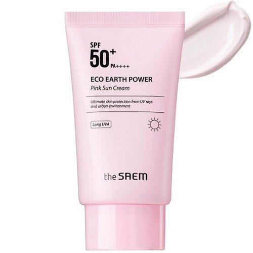 (HOT 2021) combo 3 Kem Chống Nắng The SAEM Eco Earth Power Pink Sun Cream SPF50+ PA++++ 50g Dành Cho Da Nhạy Cảm
