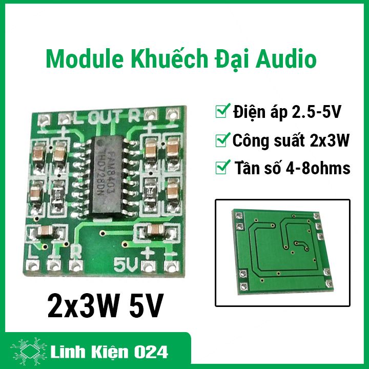 Module khuếch đại âm thanh 2X3W 5V