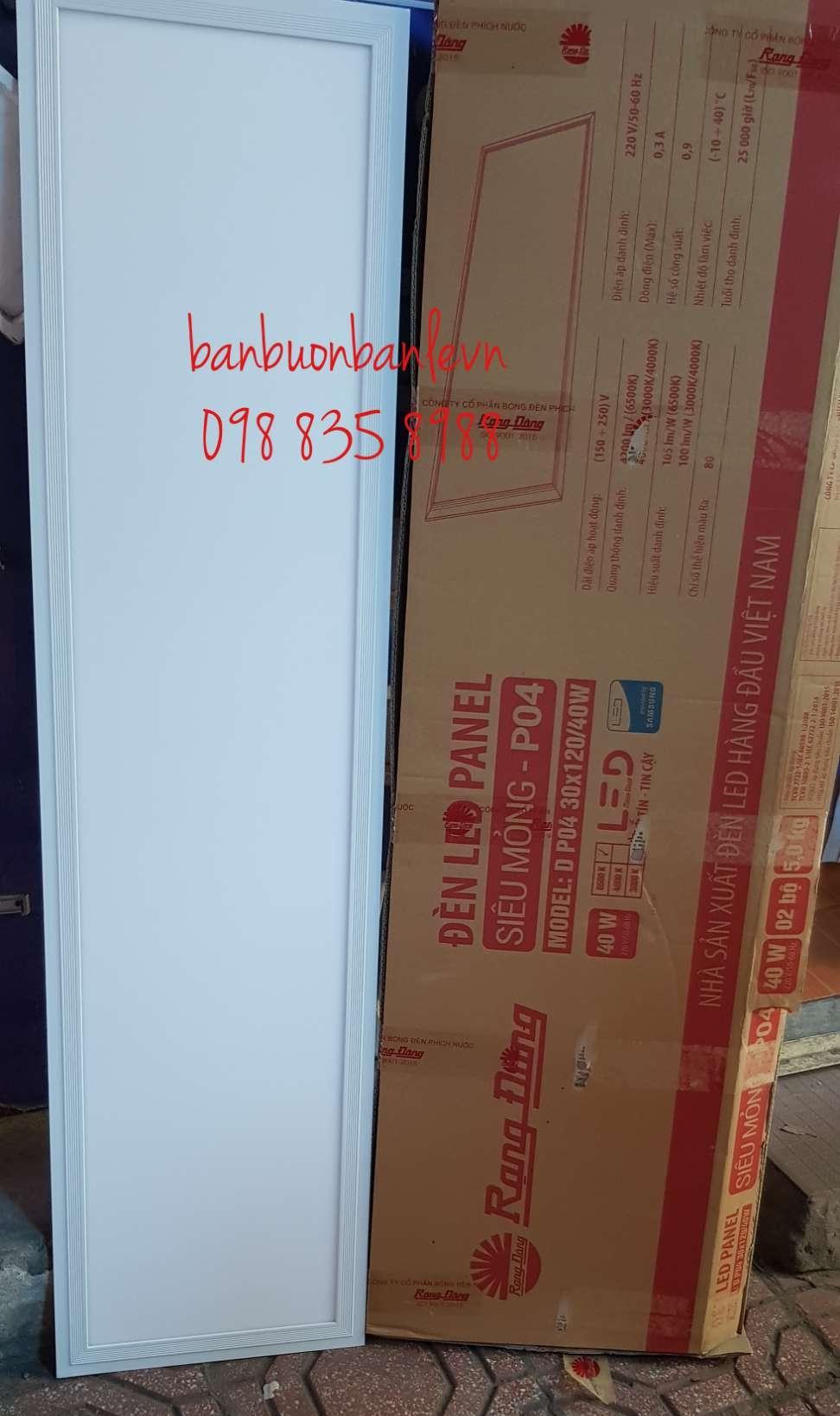 Combo 2 bộ đèn LED panel  Rạng Đông 300x1200 40w