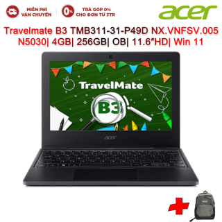 Laptop ACER Travelmate B3 TMB311-31-P49D NX.VNFSV.005 N5030 4GB 256GB OB 11.6 HD Win11 thumbnail