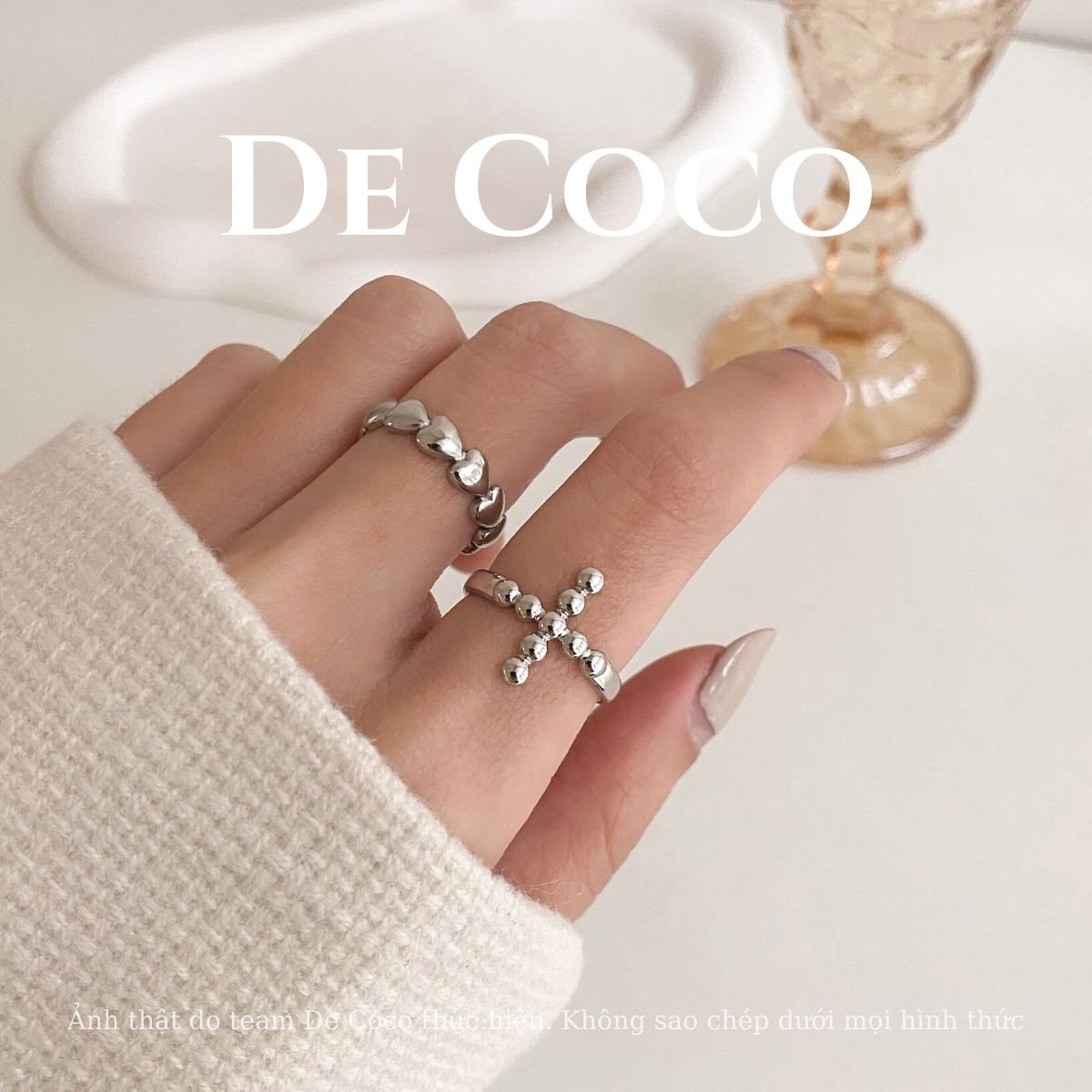 [KHÔNG ĐEN GỈ] Nhẫn titanium, nhẫn nữ Aven De Coco