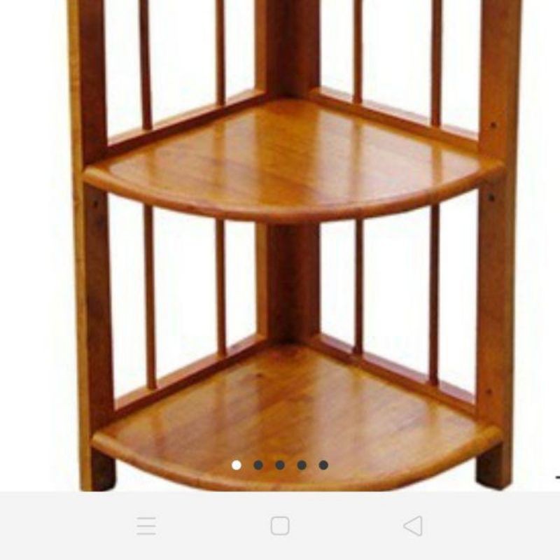 Kệ góc gỗ mặt 34cm - 5 tầng
