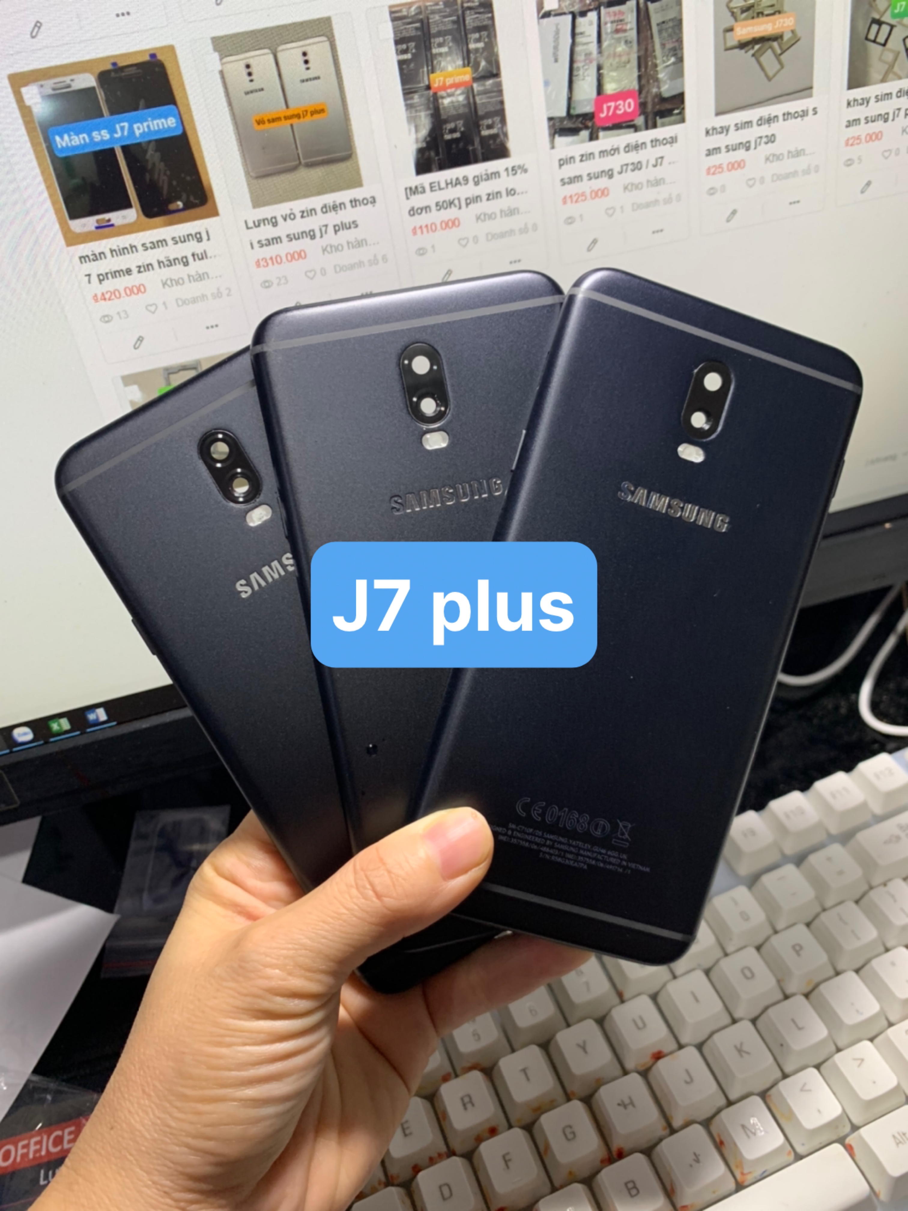 Lưng vỏ zin điện thoại sam sung j7 plus / J7+
