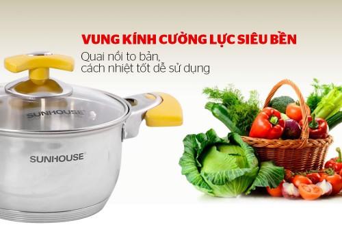 Bộ Nồi Inox 5 Đáy Sunhouse SH787