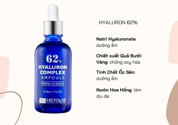 Tinh Chất Cấp Ẩm, Phục Hồi Da Histolab 62% Hyaluron Complex Ampoule Derma Science 50ml