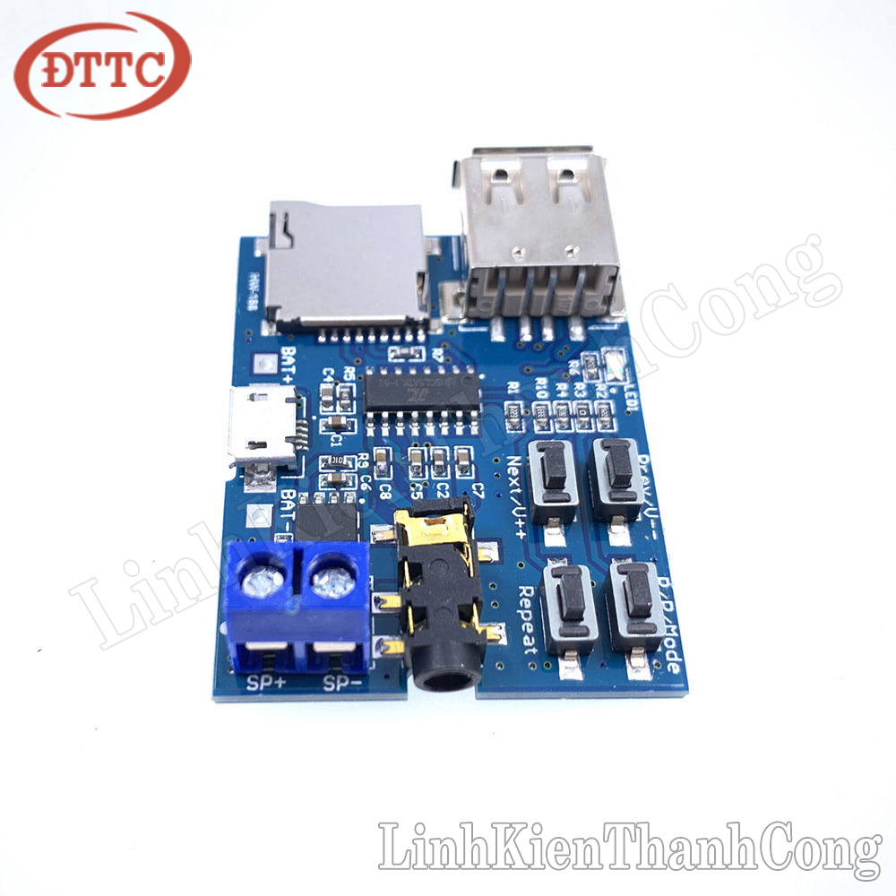 Mạch Phát MP3 Tích Hợp Amply 2W
