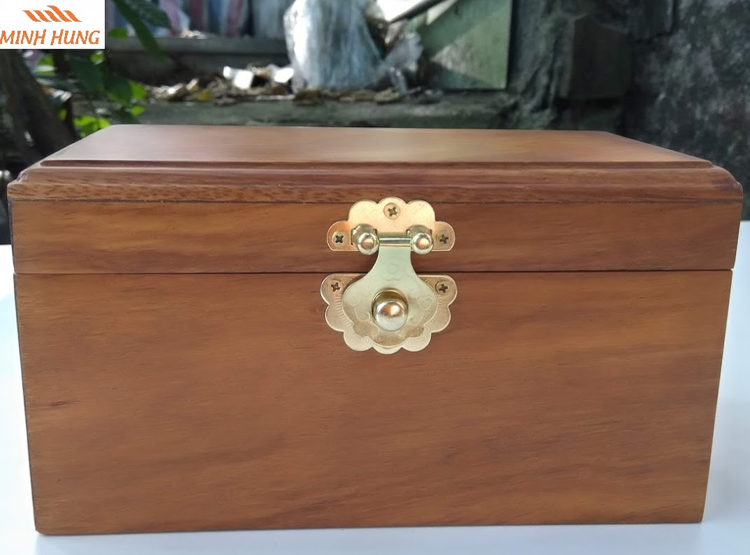 Hộp gỗ đựng tiền tiết kiệm mini có khóa