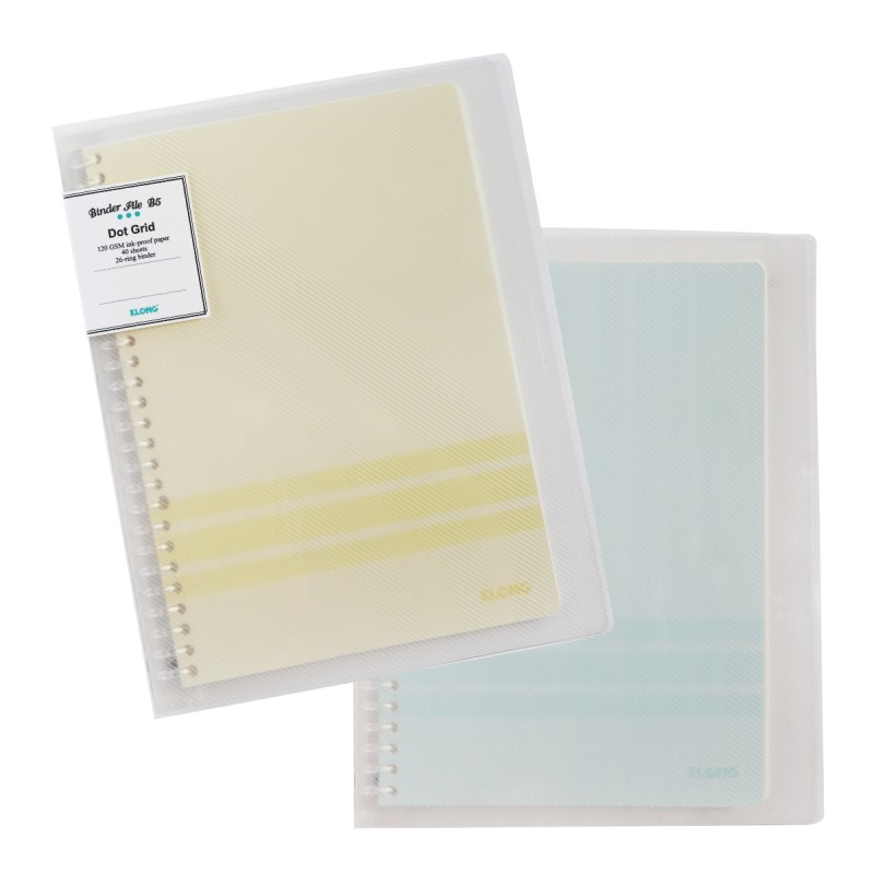 Sổ bìa còng Binder B5 (còng 26 lỗ) Dot grid 120gms kem 545