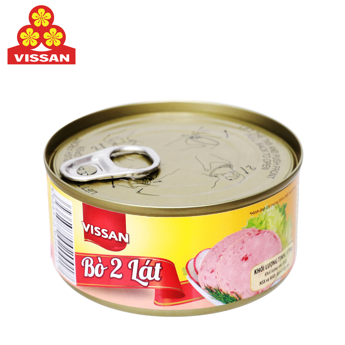 BÒ 2 LÁT TWO BITS OF BEEF VISSAN 170 GRAM