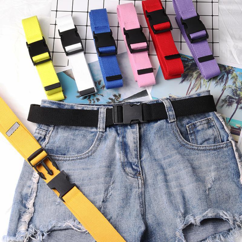 Canvas belt with plastic buckle - Canvas belt with convenient plastic buckle