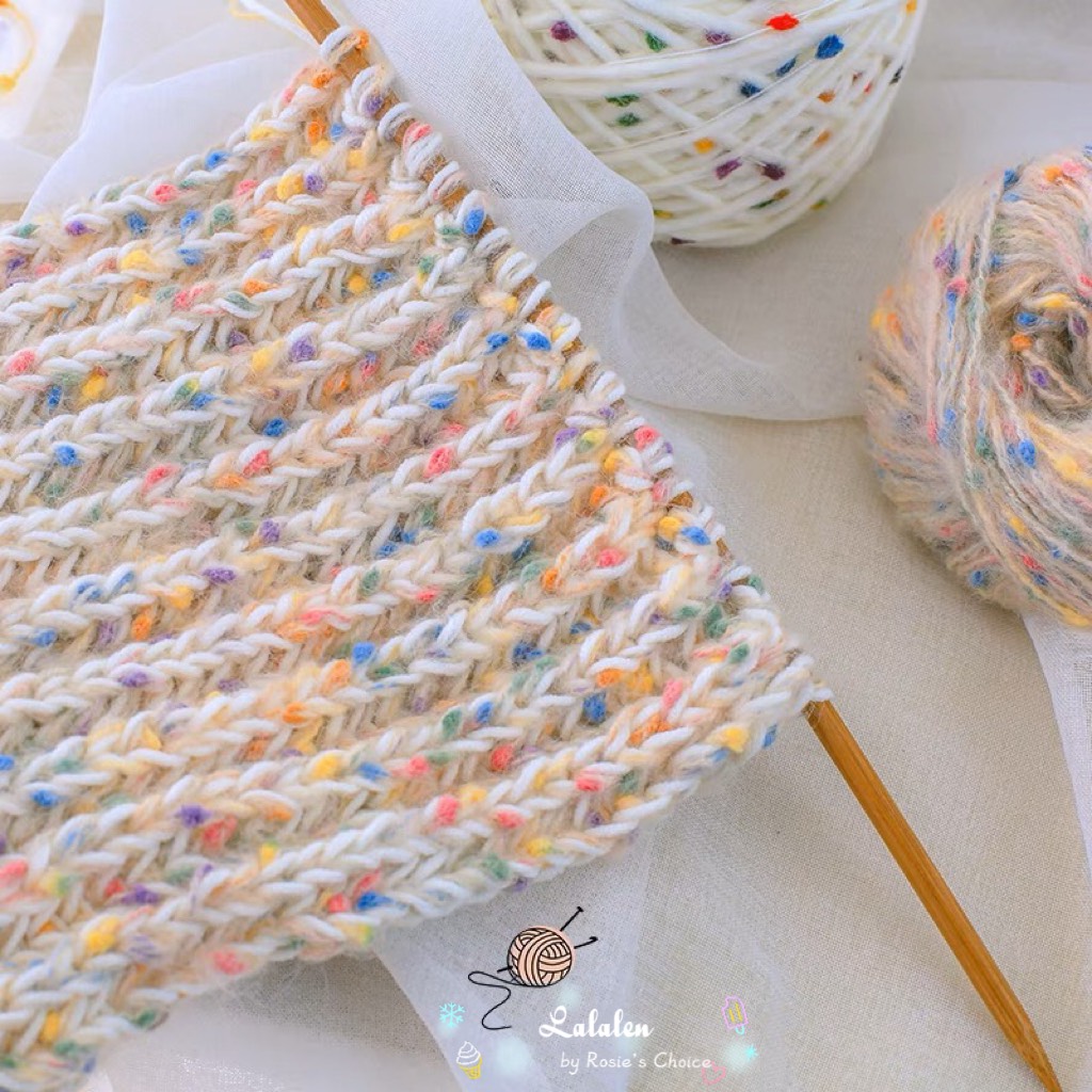 Len PomPom Dệt Kim Cuộn 100gr