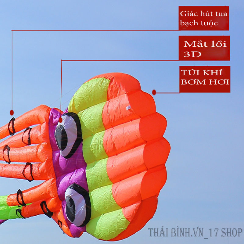 DIỀU BẠCH TUỘC - DIỀU BẠCH TUỘC KHỔNG LỒ 8M ( MẮT & XÍCH TUA LỒI )