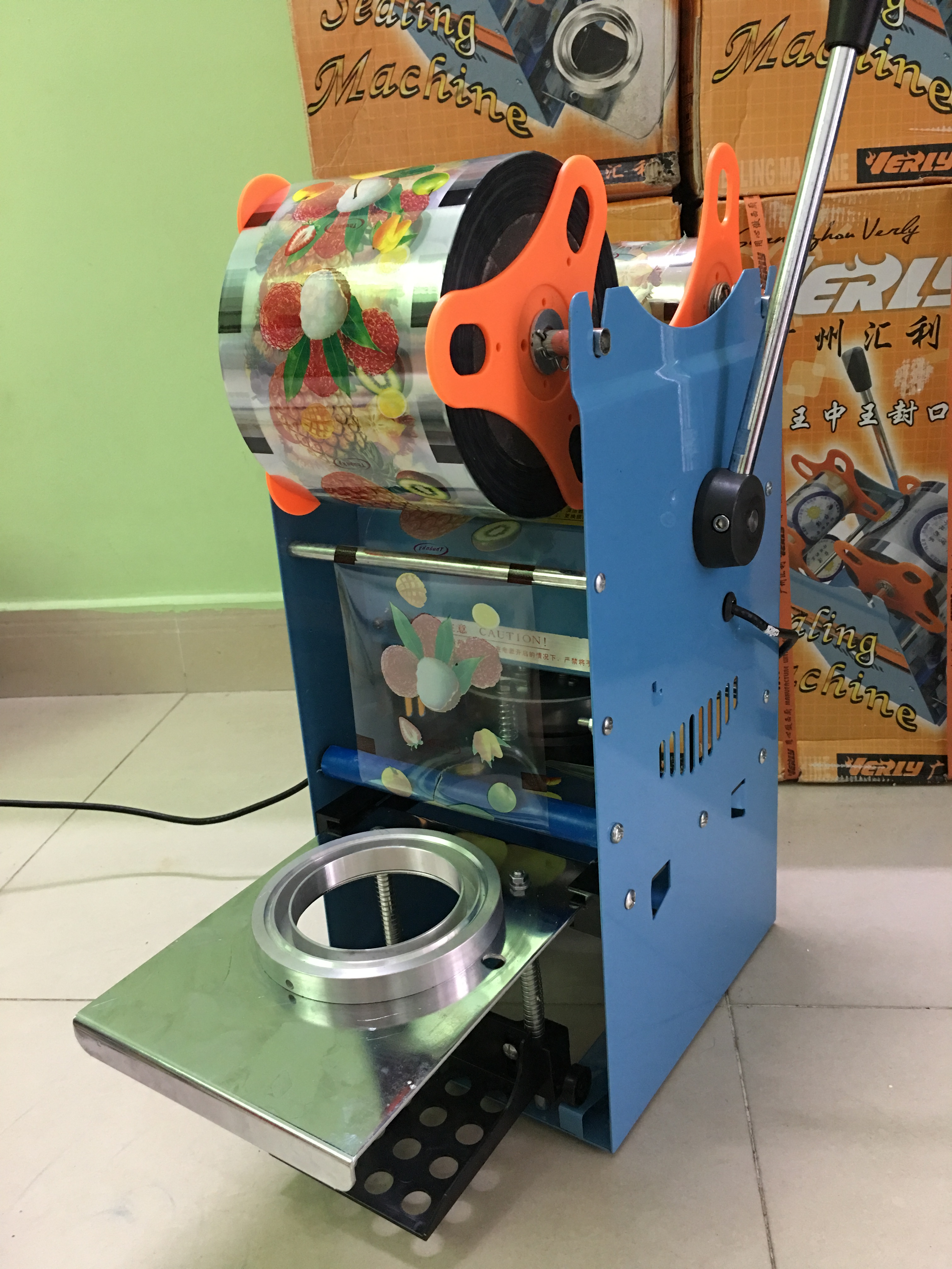 [HCM]Máy ép miệng ly trà sữa  nước mía