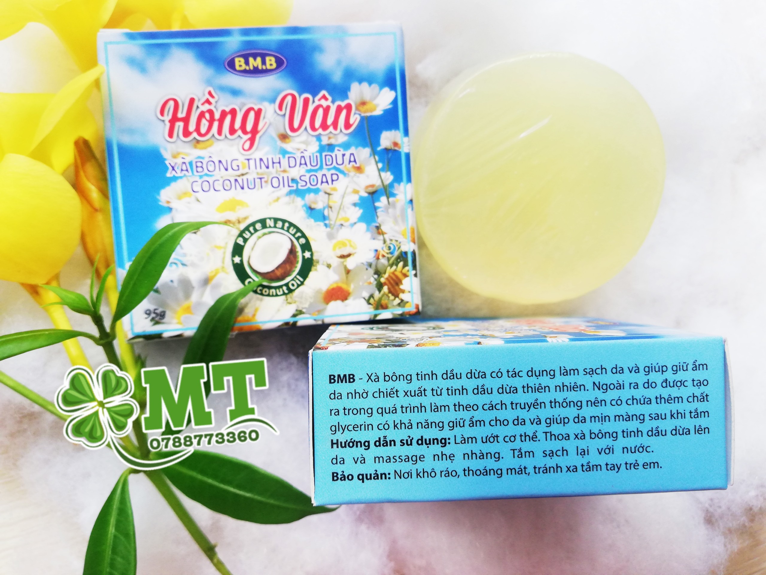 Xà bông dừa Hồng Vân 1 cục