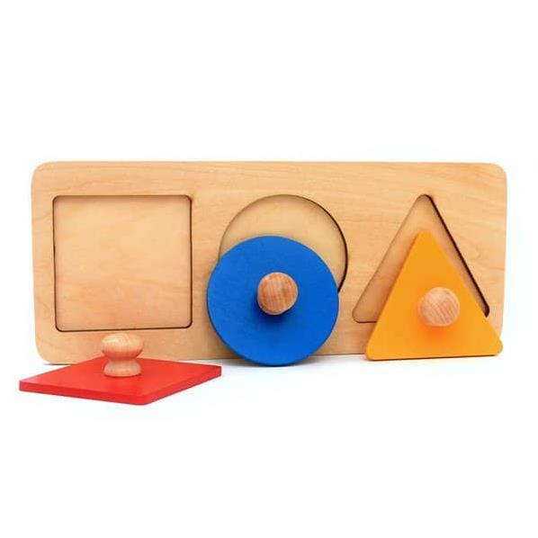 Ghép hình 3 hình cơ bản Montessori - Basic Shapes Puzzle