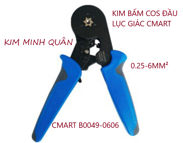 Kềm bấm cos đầu lục giác c-mart b0049-0606 0.25mm-6mm