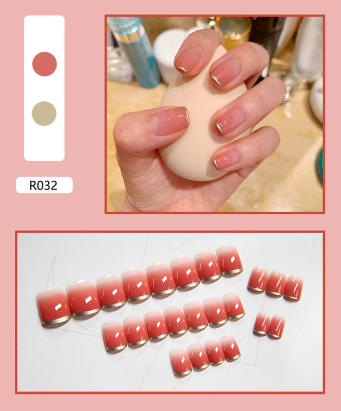 【Urbeauty】Hộp 24 Móng tay giả （Chứa keo）,Năm phong cách chọn móng tay giả， nail giả , móng giả A8 ( Sản phẩm đã có sẳn keo )