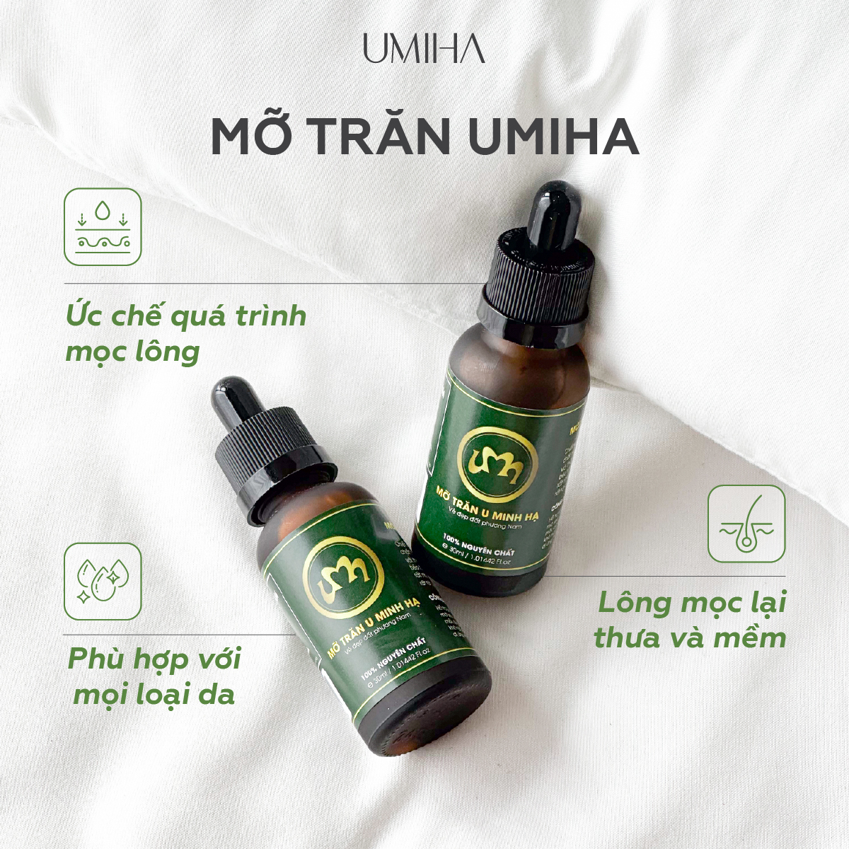 Mỡ trăn triệt lông vĩnh viễn U Minh Hạ nguyên chất 30ml | Mỡ trăn dùng cho triệt lông body toàn thân, nách, chân, tay, ngực, bụng, bikini vùng kín an toàn hiệu quả tại nhà