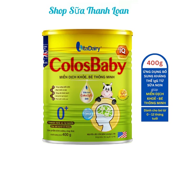 Sữa non colosbaby iq gold 0+ 400g.