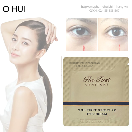 Xả hàng giá sỉ Combo 10 Gói Kem mắt Ohui The First Geniture Eye Cream sample tái sinh, cải thiện nếp nhăn, thâm quầng, chảy xệ, tăng cường độ đàn hồi