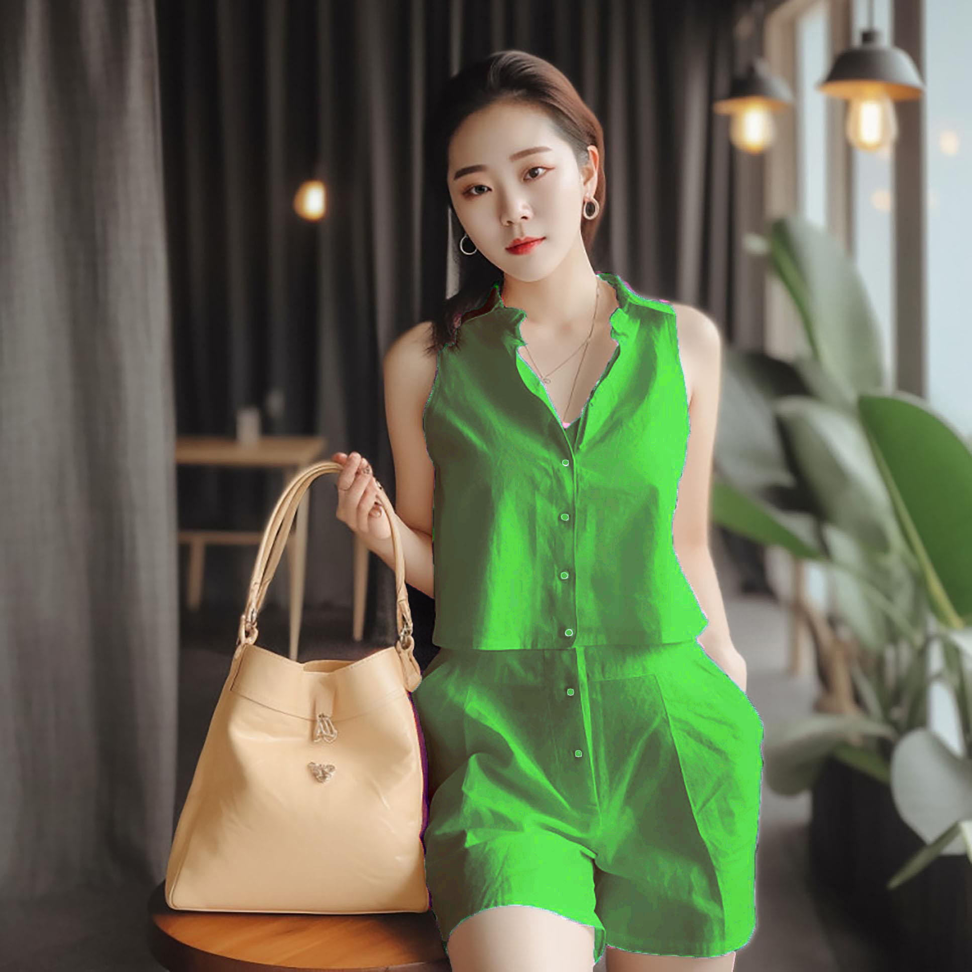[Nhập LAZFASHION32 - giảm 60K] Bộ Đũi Hàn Tay Cộc sv88