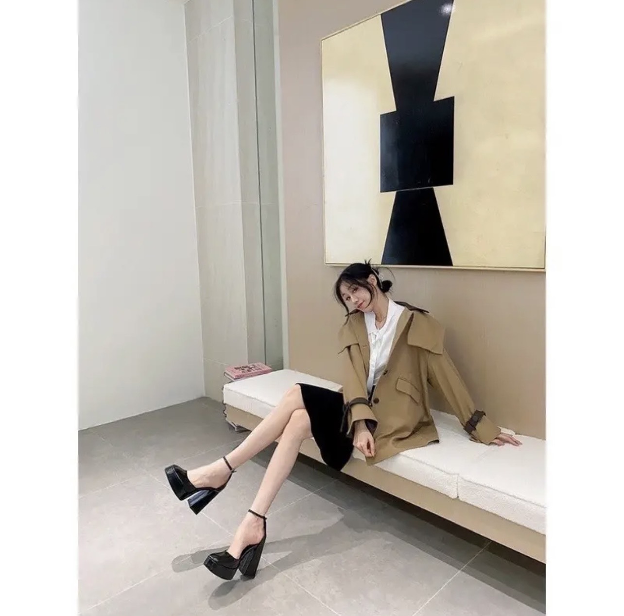 giày cao gót đế đúp 12cm