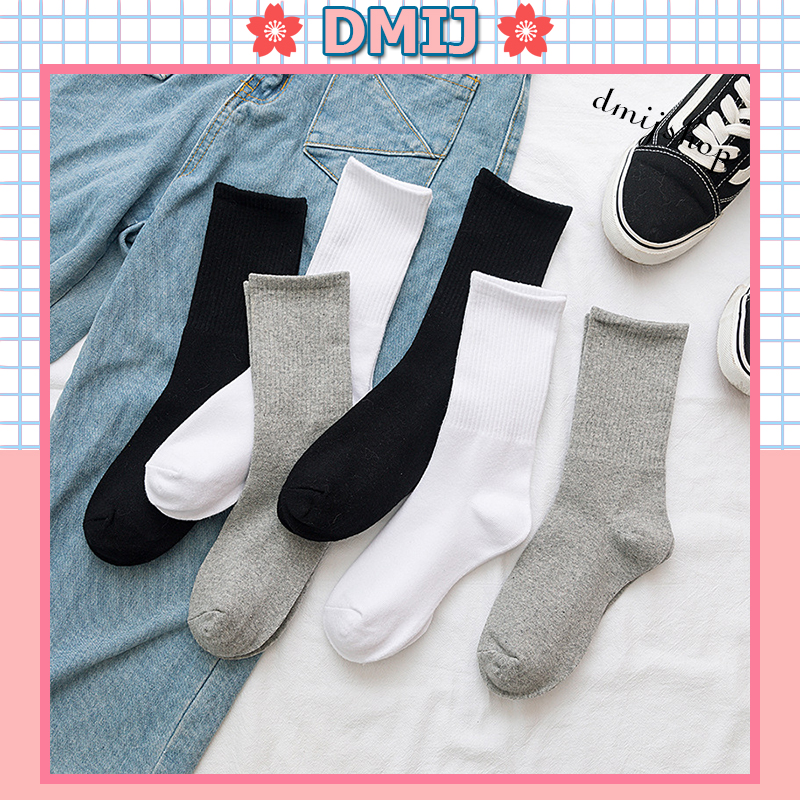 [Tất Nam Nữ Cổ Cao] Vớ Nam Nữ Cổ Cao Màu Đơn Giản