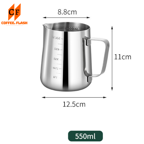 Ca (Cốc) đánh sữa inox 550ml/350ml có chia vạch
