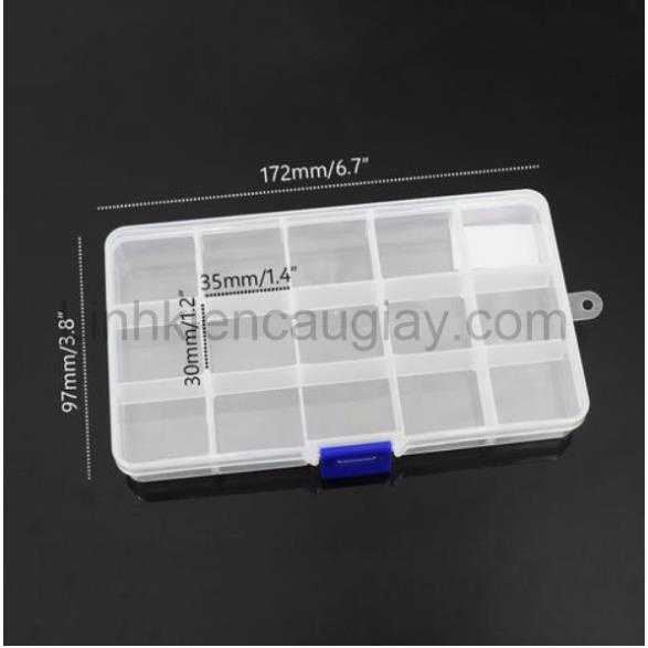 Hộp nhựa 10 ngăn, 15 ngăn, 24 ngăn, 36 ngăn đựng linh kiện điện tử