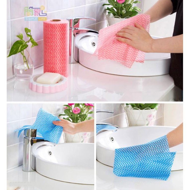 Combo 3 Cuộn Khăn Lau Đa Năng 150 Khăn Tiện Ích