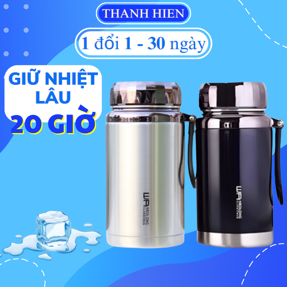 Bình giữ nhiệt 1 lít BÉO Ú inox 304 dung tích 1000ml giữ nóng hơn 10 ...