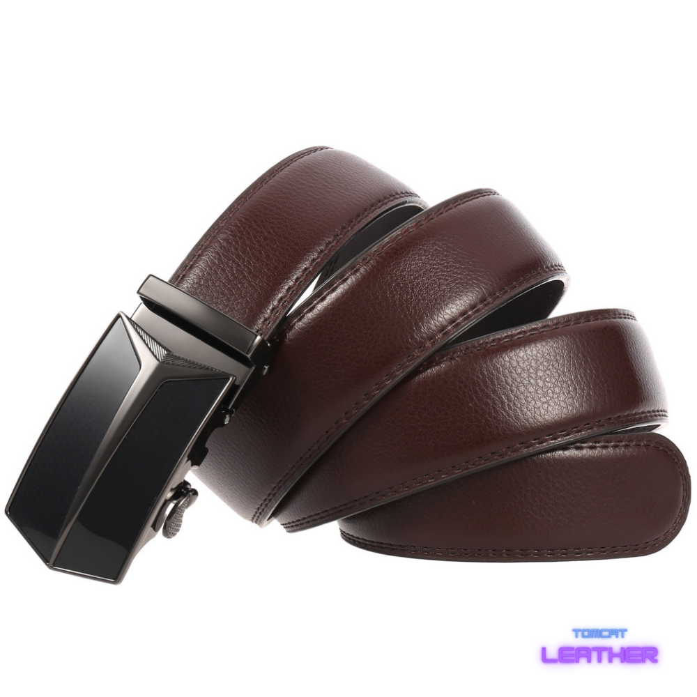 Thắt lưng da bò nam thắt lưng Khóa tự động cao cấp Ms4