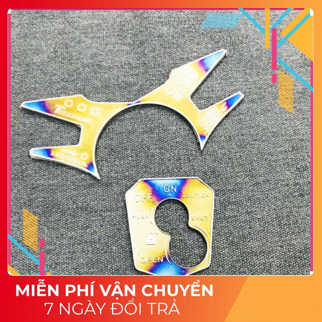 Tem Dán Ghi Đông, Ổ Khóa Sonic 150 Chống Trầy Chất Liệu Titan GR5 Cực Đẹp Keo Dán 3M Siêu Chắc