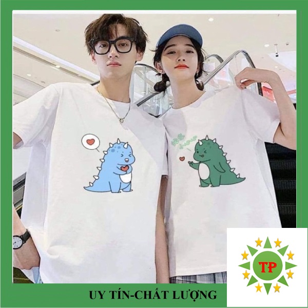 [ SIÊU HOT + PHONG CÁCH ] Áo Cặp Nam Nữ Tình Yêu Khủng Long  TARAPO - TT42 { HÀNG ĐẸP} TẶNG KÈM hai túi thơm treo tủ quần áo thảo mộc thiên nhiên chống ẩm mốc , tạo mùi hương dài lâu.