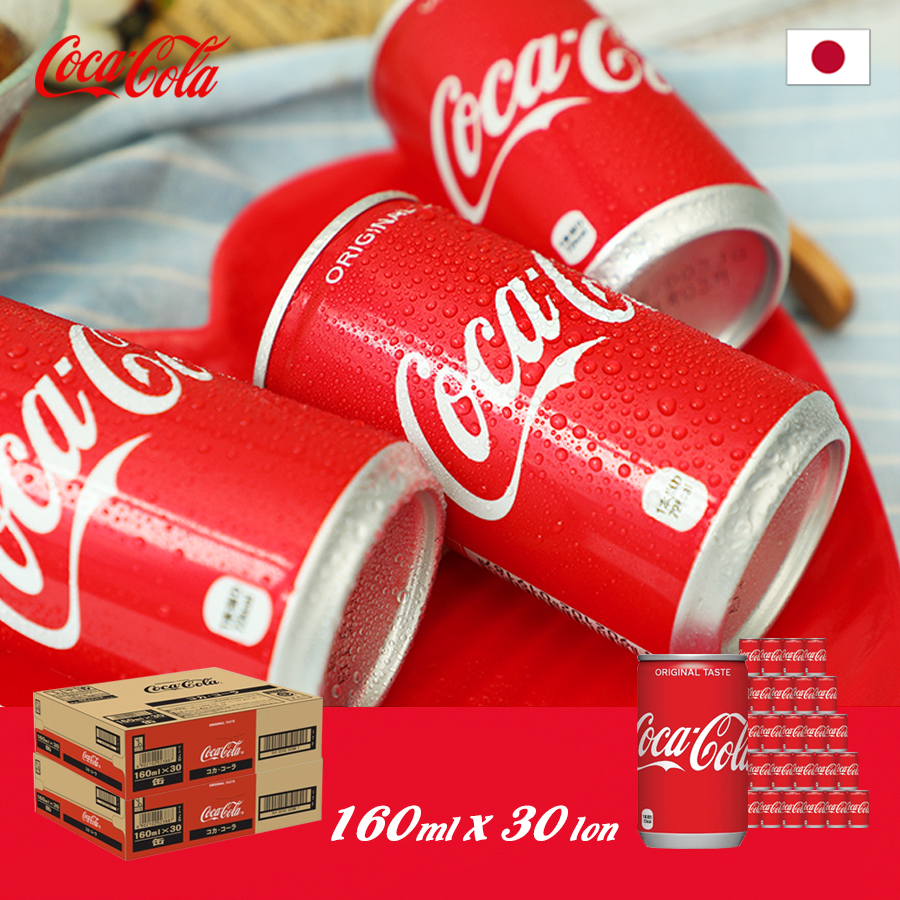 Thùng 30 lon Coca Cola lon mini nội địa Nhật x 160mL