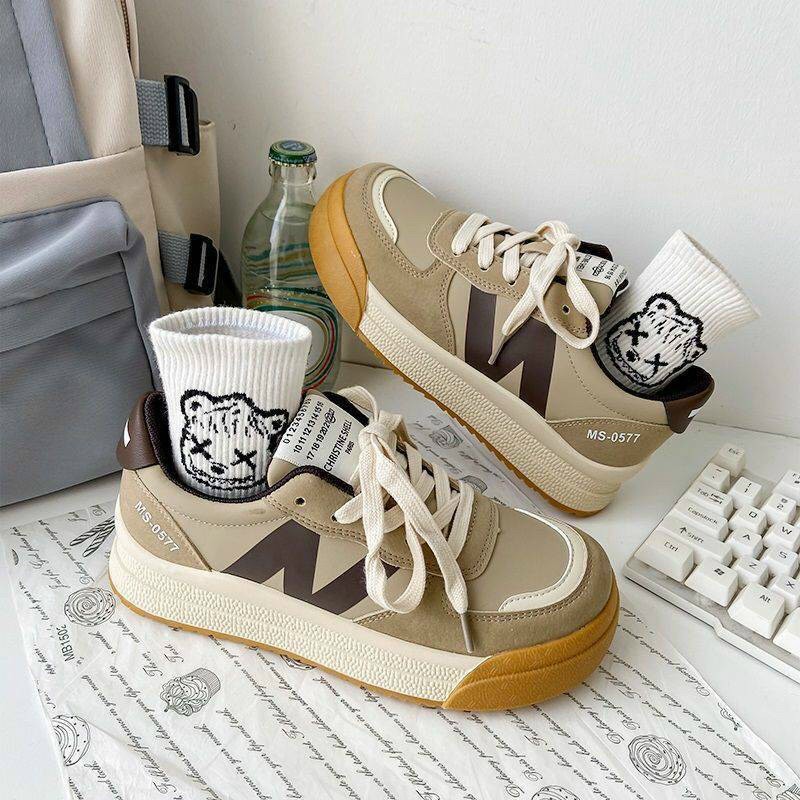 giày nữ sneaker da lộn đế đúc tràn viền NBL 2 màu