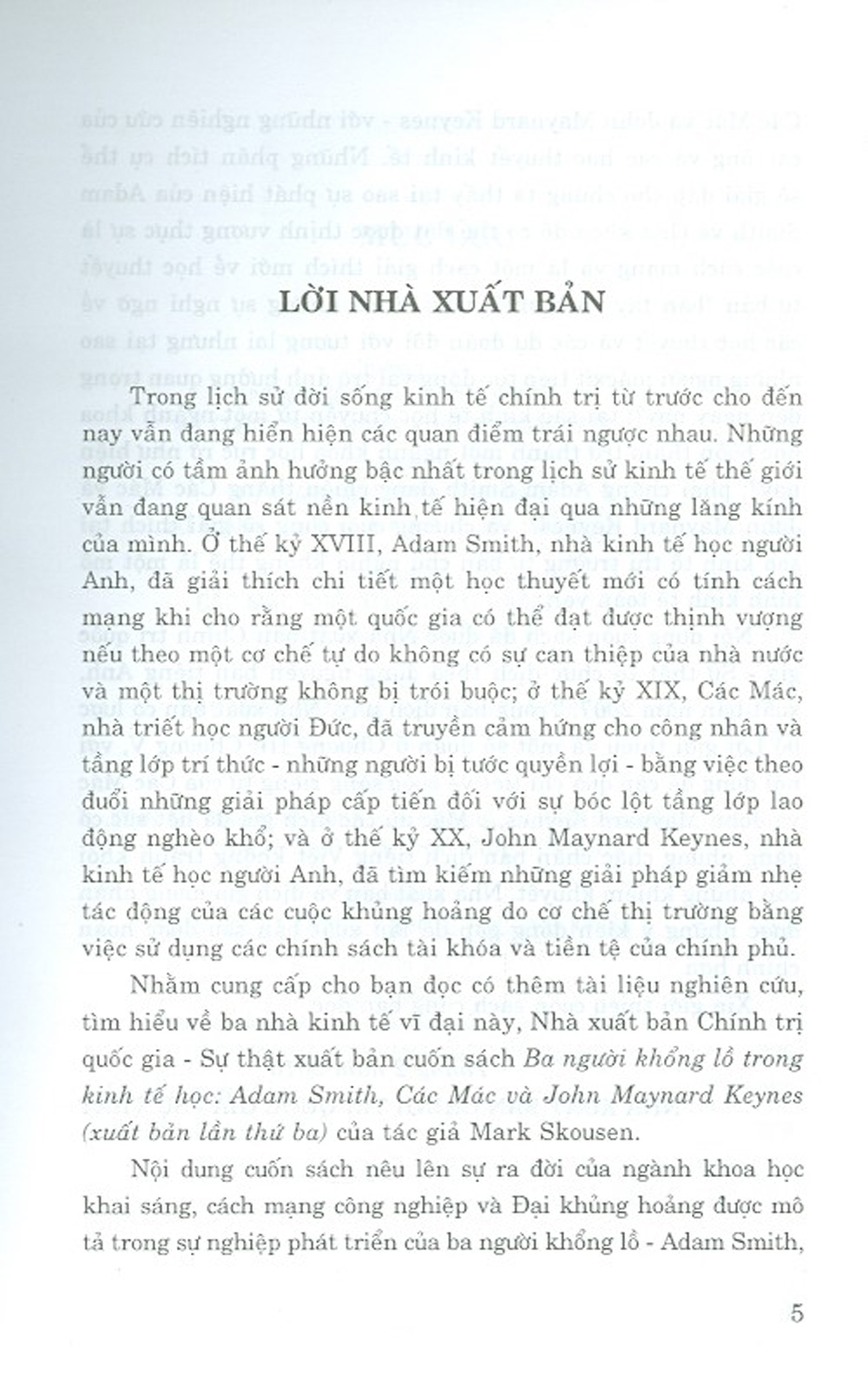 Ba Người Khổng Lồ Trong Kinh Tế Học
