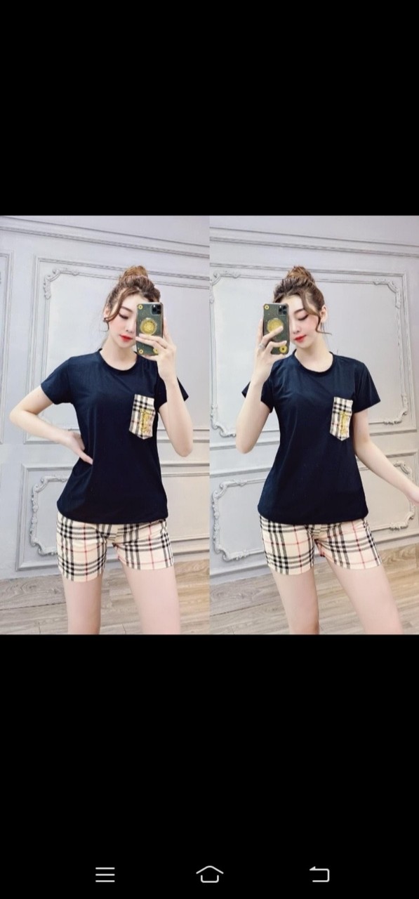 bộ đồ đùi sọc karo hàng xịn xò
