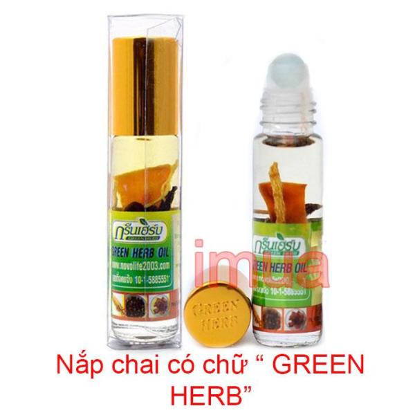 [HCM]Dầu gió Thái Lan Green Herb Oil 8ml từ thảo dược nhân sâm nhập khẩu