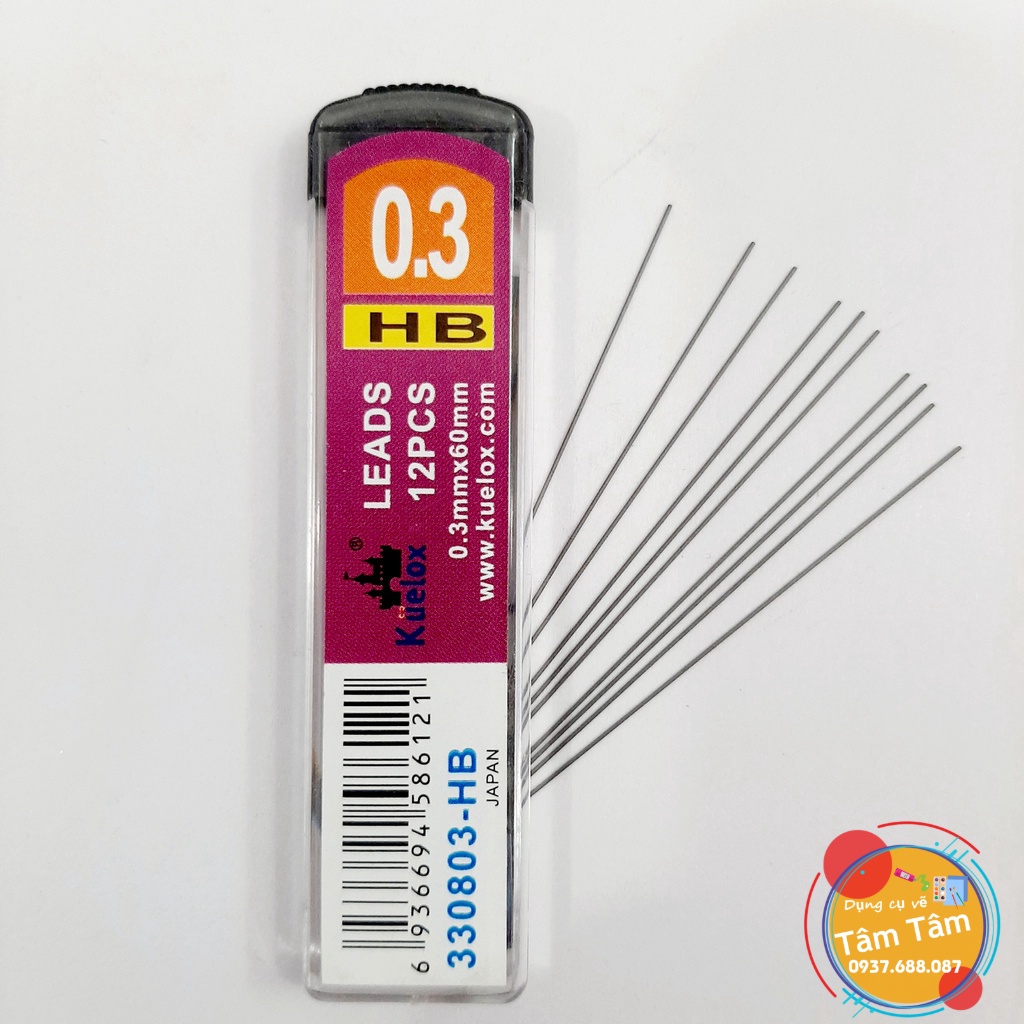 Ruột chì 0.3mm HB, Ngòi chì 0.3MM HB Kuelox (Japan)